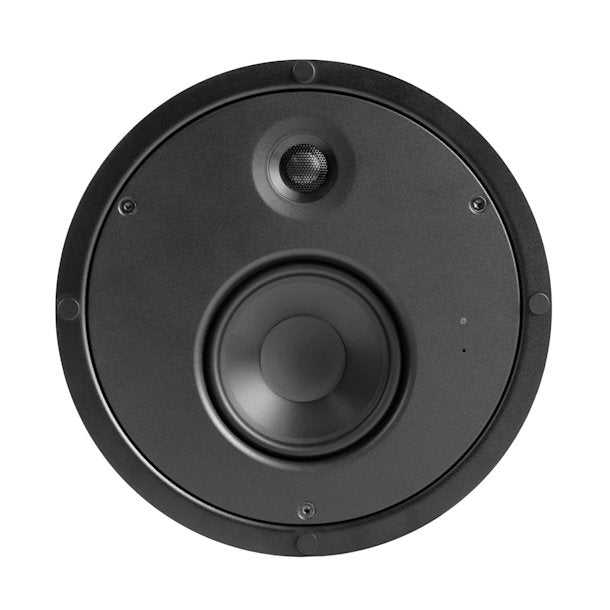 GENELEC 4435A Altavoz Smart IP Activo de Techo (PoE+ / Dante/AES67). Audio Premium de 104 dB SPL, 50W + 50W con un solo cable. Fácil Instalación y Calibración.