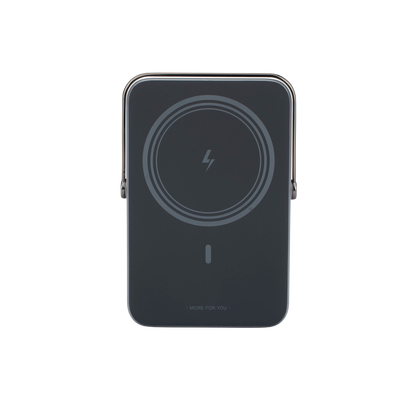 Power Bank Serie UNO Inalambrico | 10000mAh | 7.5W/20W  |  Con Emojis de Estado | Carga Rápida USB-C Bidireccional  | Pantalla TFT  Inteligente | Con Holder | Color Grey.