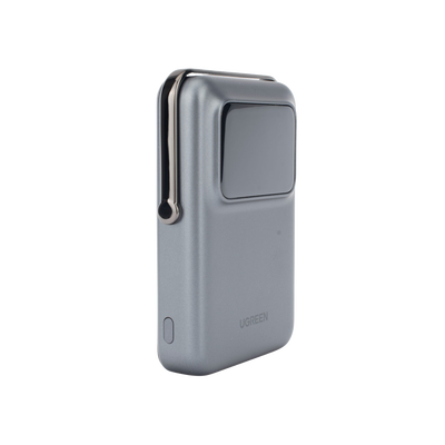 Power Bank Serie UNO Inalambrico | 10000mAh | 7.5W/20W  |  Con Emojis de Estado | Carga Rápida USB-C Bidireccional  | Pantalla TFT  Inteligente | Con Holder | Color Grey.