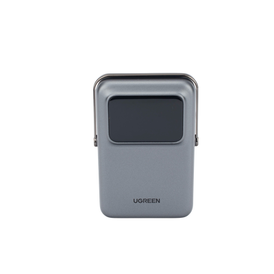 Power Bank Serie UNO Inalambrico | 10000mAh | 7.5W/20W  |  Con Emojis de Estado | Carga Rápida USB-C Bidireccional  | Pantalla TFT  Inteligente | Con Holder | Color Grey.