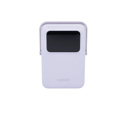 Power Bank Serie UNO Inalambrico | 10000mAh | 7.5W/20W  |  Con Emojis de Estado | Carga Rápida USB-C Bidireccional  | Pantalla TFT  Inteligente | Con Holder | Color Purple.