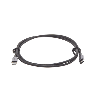 Cable USB-C a USB-C | 1 Metro | Transferencia de datos de 480 Mbps | Carga Rápida de hasta 60W | QC 4.0/3.0/2.0 | PD3.0 | FPC | AFC | Protección Integrada | Caja de Aluminio | Nylon Trenzado | Color Negro.