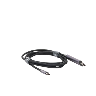 Cable USB-C 3.1 a HDMI 4K | 1.5m | Compatible con Thunderbolt 3 & 4 | Adaptador Tipo-C a HDMI | 4k@60Hz | Soporta Modo Espejo y Modo Extendido | Carcasa de Aluminio | Nylon Trenzado | Conector Niquelado | Blindaje Multicapa.