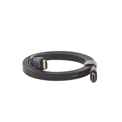 Cable HDMI 2.0 Plano de 1.5 m / 4K@60Hz / HDR / 3D / HEC (Canal Ethernet HDMI) / ARC (Canal de Retorno de Audio / Color Profundo de 48 bits / Audio de 32 canales / HDCP /Audio Dolby True HD 7.1 / 18 Gbps / Estañado y Triple Blindaje / Anti Interfer
