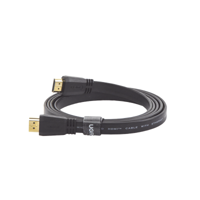 Cable HDMI 2.0 Plano de 1.5 m / 4K@60Hz / HDR / 3D / HEC (Canal Ethernet HDMI) / ARC (Canal de Retorno de Audio / Color Profundo de 48 bits / Audio de 32 canales / HDCP /Audio Dolby True HD 7.1 / 18 Gbps / Estañado y Triple Blindaje / Anti Interfer
