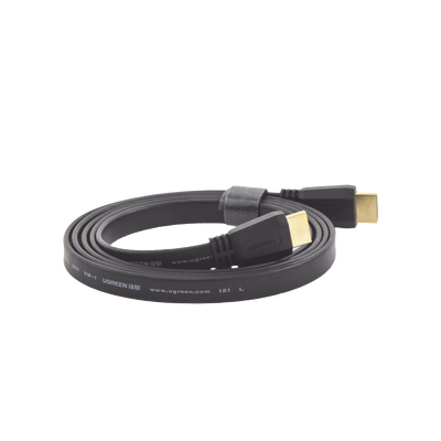 Cable HDMI 2.0 Plano de 1.5 m / 4K@60Hz / HDR / 3D / HEC (Canal Ethernet HDMI) / ARC (Canal de Retorno de Audio / Color Profundo de 48 bits / Audio de 32 canales / HDCP /Audio Dolby True HD 7.1 / 18 Gbps / Estañado y Triple Blindaje / Anti Interfer