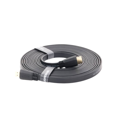 Cable HDMI 2.0 Plano de 5 m / 4K@60Hz / HDR / 3D / HEC (Canal Ethernet HDMI) / ARC (Canal de Retorno de Audio) / Color Profundo de 48 bits / Audio de 32 canales / HDCP /Audio Dolby True HD 7.1 / 18 Gbps / Estañado y Triple Blindaje / Anti Interfere