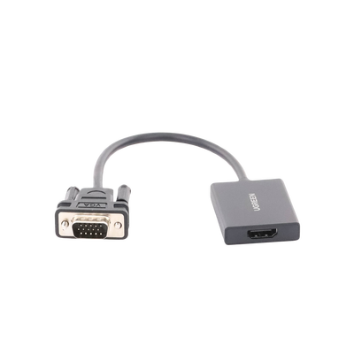 Entrada: VGA Macho / Salida: HDMI Hembra / Resolución de 1080P@60Hz / Puerto Estéreo de 3.5 mm / Plug and Play, Sin Controlador / Longitud del Cable 15 cm. / Incluye Cable de Alimentacion USB / Incluye Cable de Audio de 3.5mm.