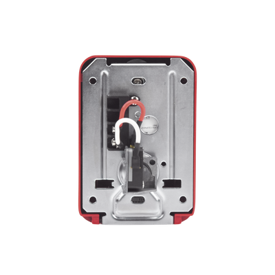 Estación de jalón convencional de acción simple color roja con cerradura
