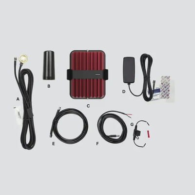 KIT Amplificador de Señal Celular 4G LTE, 3G y VOZ. Drive Reach Fleet. Especial para flota de vehículos que requieren un amplificador permanente. Policía, reparto, servicio, gubernamentales, etc.