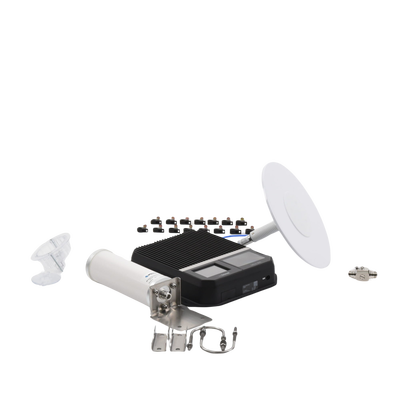 Kit Amplificador de Señal Celular 2G, 3G y 4G / Mejora llamadas convencionales y VoLTE / Amplifica señal de TELCEL, AT&T y MOVISTAR / Cubre hasta 400 m² con una antena y hasta 1600 m² con 4 antenas.