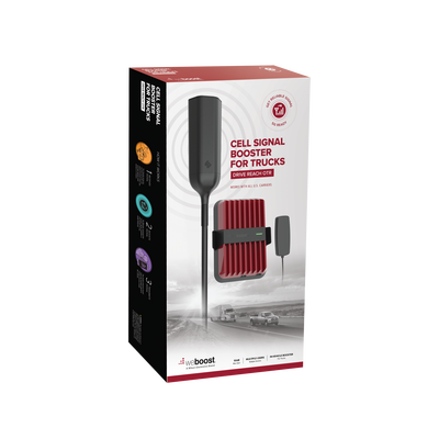 KIT Amplificador de Señal Celular 4G, 3G, VoLTE y Voz Convencional, Drive Reach OTR/ Especial para Tractocamión y Pick up Pesados/ Soporta múltiples dispositivos y compañías como Telcel, AT&T y Movistar a la vez.