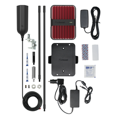 KIT Amplificador de Señal Celular 4G, 3G, VoLTE y Voz Convencional, Drive Reach OTR/ Especial para Tractocamión y Pick up Pesados/ Soporta múltiples dispositivos y compañías como Telcel, AT&T y Movistar a la vez.