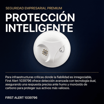 Detector de Humo Autónomo, No Requiere Panel, Con Botón para Silenciar, Sensor por Ionización