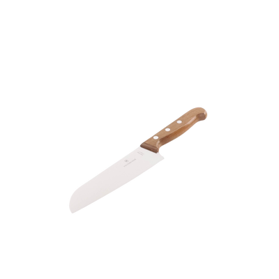 Cuchillo Santoku Wood de 17 cm, Filo con Corte Recto, Estilo Japonés