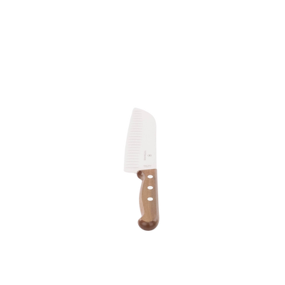 Cuchillo Santoku Wood de 17 cm, Filo con Alvéolos Estilo Japonés.