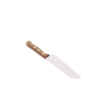 Cuchillo Santoku Wood de 17 cm, Filo con Alvéolos Estilo Japonés.