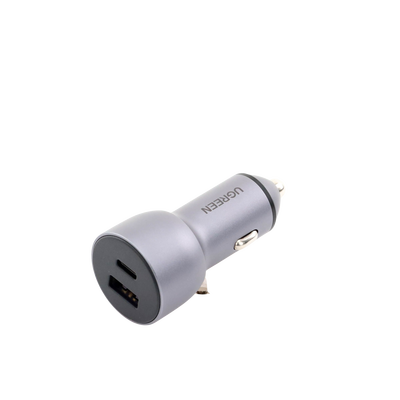 Cargador de Auto 52.5W | Puerto USB-A y USB-C | Carga Rápida | Compatible con Vehículos de 12 y 24 VCD | PD3.0 + QC3.0 | Chip Inteligente | Diseño Compacto  Mayor Eficiencia Energética | Caja de Aluminio.