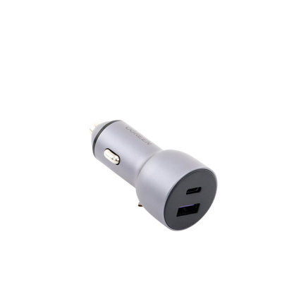 Cargador de Auto 52.5W | Puerto USB-A y USB-C | Carga Rápida | Compatible con Vehículos de 12 y 24 VCD | PD3.0 + QC3.0 | Chip Inteligente | Diseño Compacto  Mayor Eficiencia Energética | Caja de Aluminio.