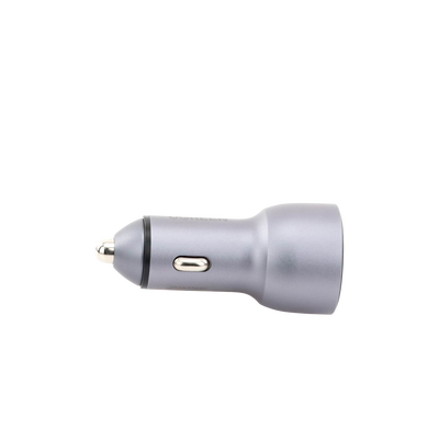 Cargador de Auto 52.5W | Puerto USB-A y USB-C | Carga Rápida | Compatible con Vehículos de 12 y 24 VCD | PD3.0 + QC3.0 | Chip Inteligente | Diseño Compacto  Mayor Eficiencia Energética | Caja de Aluminio.