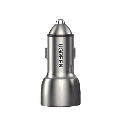 Cargador de Auto 52.5W | Puerto USB-A y USB-C | Carga Rápida | Compatible con Vehículos de 12 y 24 VCD | PD3.0 + QC3.0 | Chip Inteligente | Diseño Compacto  Mayor Eficiencia Energética | Caja de Aluminio.