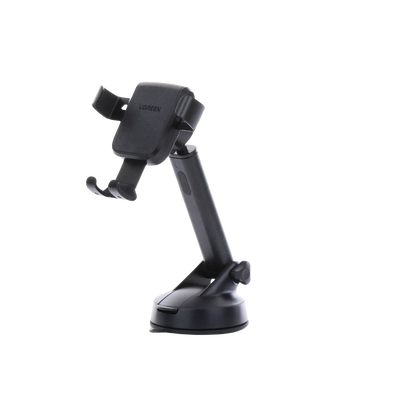 Soporte de Celular para Automóvil con Ventosa / Diseño de Sujecion en Triangulo / Ajustable 270° / Rotable / Estirable / Amplia Compatibilidad con dispositivos de 4'' a 7'' / Color Negro