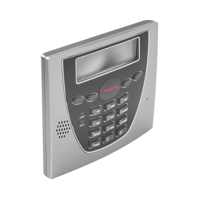 Teclado alfanumérico programador de pantalla azul