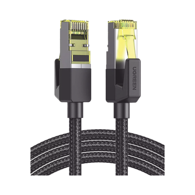 Cable Ethernet Cat7 CLASSâ… F/FTP Redondo con Malla de Nylon 3 Metros