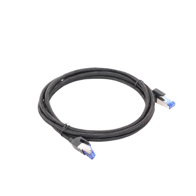 Cable Ethernet Cat8 CLASSâ… F/FTP Redondo con Malla de Nylon 2 Metros