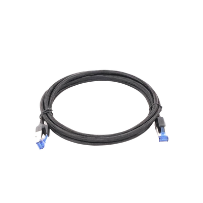 Cable Ethernet Cat8 CLASSâ… F/FTP Redondo con Malla de Nylon 2 Metros
