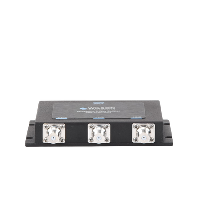 Divisor de potencia de 3 vías para la distribución de señal a tres antenas de servicio | 4.8 dB de pérdida por puerto | Conectores F hembra