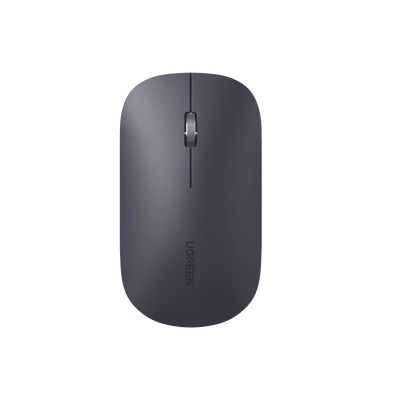 Mouse inalámbrico 2.4 GHz | Ultra Delgado y Silencioso | DPI 1000/1600/2000/4000 (Ajustable)  | Alcance 10m | Scroll de Aluminio | Adaptable a diferentes superficies | Diseño suave al tacto | Contiene Receptor USB | Color Negro.