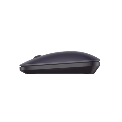 Mouse inalámbrico 2.4 GHz | Ultra Delgado y Silencioso | DPI 1000/1600/2000/4000 (Ajustable)  | Alcance 10m | Scroll de Aluminio | Adaptable a diferentes superficies | Diseño suave al tacto | Contiene Receptor USB | Color Negro.