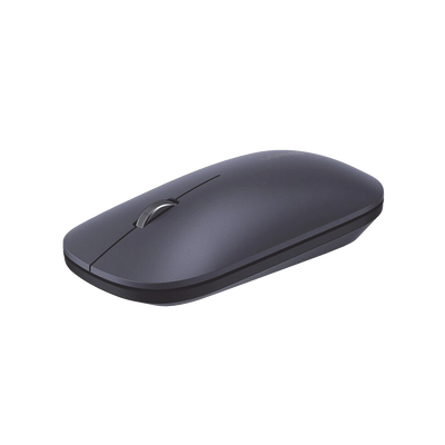 Mouse inalámbrico 2.4 GHz | Ultra Delgado y Silencioso | DPI 1000/1600/2000/4000 (Ajustable)  | Alcance 10m | Scroll de Aluminio | Adaptable a diferentes superficies | Diseño suave al tacto | Contiene Receptor USB | Color Negro.