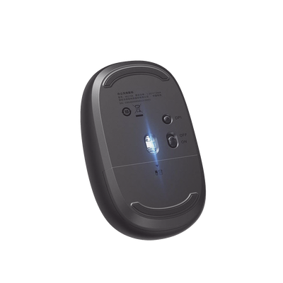 Mouse Inalámbrico 2.4G 800/1200/1600/2400 DPI | Función de 3 botones | Alcance 10m | Silencioso |  Ergonómico | Anti-caída y Anti-interferencias | Batería Alcalina AA incluida  | Midnight Blue.