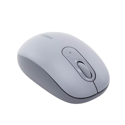 Mouse Inalámbrico 2.4G 800/1200/1600/2400 DPI | Función de 3 botones | Alcance 10m | Silencioso |  Ergonómico | Anti-caída y Anti-interferencias | Batería Alcalina AA incluida  | Color Grey.