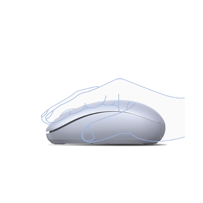 Mouse Inalámbrico 2.4G 800/1200/1600/2400 DPI | Función de 3 botones | Alcance 10m | Silencioso |  Ergonómico | Anti-caída y Anti-interferencias | Batería Alcalina AA incluida  | Color Dusty Blue.