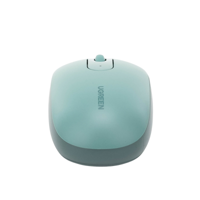 Mouse Inalámbrico 2.4G 800/1200/1600/2400 DPI | Función de 3 botones | Alcance 10m | Silencioso |  Ergonómico | Anti-caída y Anti-interferencias | Batería Alcalina AA incluida  | Color Green.
