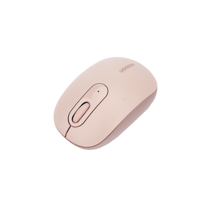 Mouse Inalámbrico 2.4G 800/1200/1600/2400 DPI | Función de 3 botones | Alcance 10m | Silencioso |  Ergonómico | Anti-caída y Anti-interferencias | Batería Alcalina AA incluida  | Color Dusty Pink.