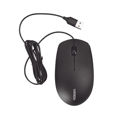 Mouse Óptico USB | Cable USB de 1.5 metros | 3 Botones | 1200DPI | Diseño Ergonómico | Silencioso | Color Negro | Windows / MacOS / Linux / Chrome y otros | También Compatible con  DVR / NVR.