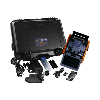 Fusionadora de Fibra Óptica de Alineación Activa por Revestimiento con 4 Motores con Perdida Típica (SM); 0.02 dB (MM); 0.04 dB) con Pantalla Touch / Capacitación básica virtual gratuita