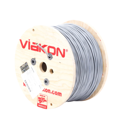 Cable 2 x 18 AWG / Blindado / 305 Metros / Riser / UL / Color Gris / Hecho en México