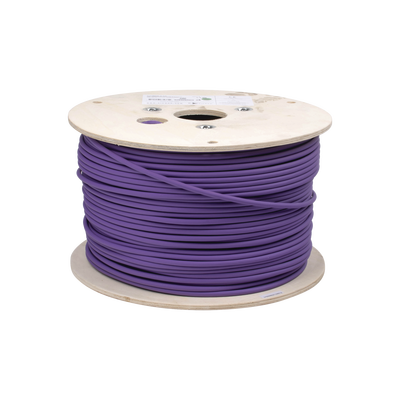 Bobina de Cable Blindado F/UTP de 4 Pares, Z-MAX, Cat6A, Soporte de Aplicaciones 10GBase-T, LS0H (Libre de Gases Toxicos), Color Violeta, 305m