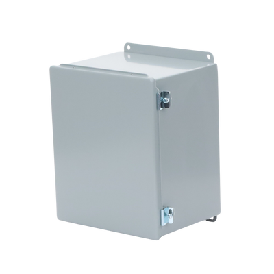 Gabinete de Bisagra Continua NEMA 12; IP66 de Uso en Intemperie, 305 x 254 x 203 mm, De Acero, Color Gris