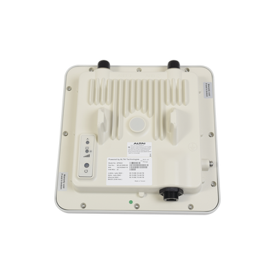 Punto de Acceso Super WiFi, Doble Banda, Conectorizado en 2.4 GHz (Hasta 600 m con Antena de 12 dBi), Hasta 300 m con Antena Integrada de 16 dBi en 5 GHz.