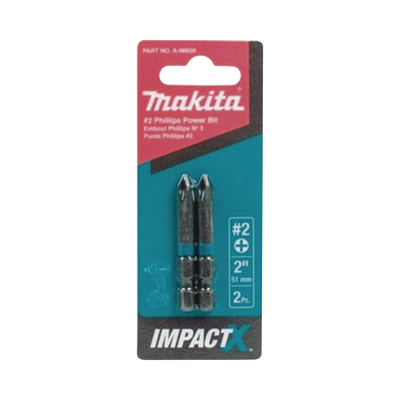 Punta phillips # 2 de 2” (51mm) impact-x punta ph2, blister con 2 piezas.