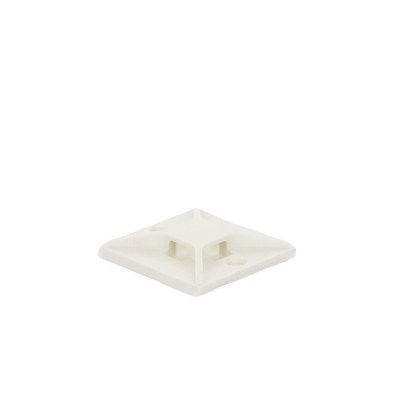 Montaje-Sujetador Para Cable de 4 Vías, con Adhesivo, 25.4 x 25.4mm (1in x 1in), Color Blanco, Uso en Interior, 1 pieza
