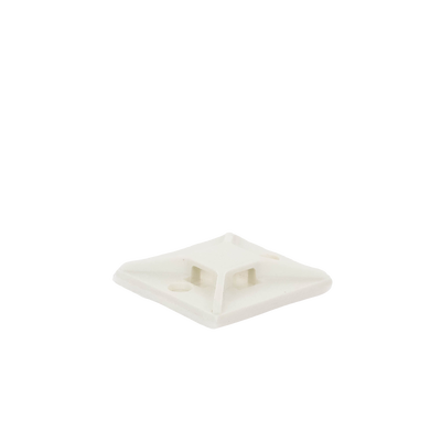 Montaje-Sujetador Para Cable de 4 Vías, con Adhesivo, 25.4 x 25.4mm (1in x 1in), Color Blanco, Uso en Interior, 1 pieza