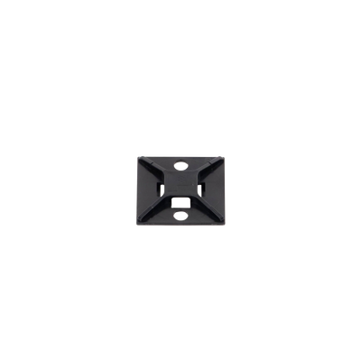 Montaje-Sujetador Para Cable de 4 vías, con Adhesivo Acrilico, 25.4 x 25.4mm (1in x 1in), Color Negro, Uso en Exterior, 1 pieza