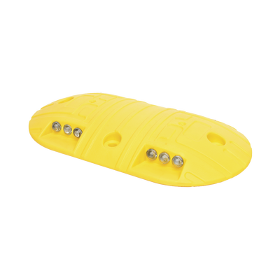 Boya D / Plastico Duradero / Amarilla / 4 Orificios / LEDS REFLEJANTES / 20 Toneladas.